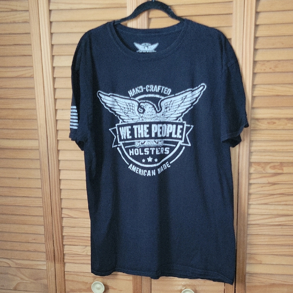 We The People Holsters Black Graphic Short Sleeve Tee XXL American Flag Sleeve